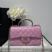 Chanel small Classic Flap with Handle Lambskin Gold Hardware Top Handle Shoulder Bag AS2431