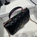 Chanel small Classic Flap with Handle Lambskin Gold Hardware Top Handle Shoulder Bag AS2431