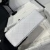 Chanel small Classic Flap with Handle Lambskin White Gold Hardware Top Handle Shoulder Bag AS2431