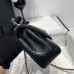 Chanel small Classic Flap with Handle Lambskin Black Gold Hardware Top Handle Shoulder Bag AS2431