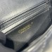 Chanel small Classic Flap with Handle Lambskin Black Gold Hardware Top Handle Shoulder Bag AS2431
