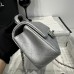 Chanel small Classic Flap with Handle Caviar Leather Silver Silver Hardware Top Handle Shoulder Bag AS2431