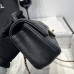 Chanel small Classic Flap with Handle Caviar Leather Black Gold Hardware Top Handle Shoulder Bag AS2431
