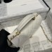 Chanel small Classic Flap with Handle Caviar Leather White Cream Gold Hardware Top Handle Shoulder Bag AS2431