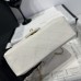 Chanel small Classic Flap with Handle Caviar Leather White Cream Gold Hardware Top Handle Shoulder Bag AS2431