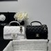 Chanel small Classic Flap with Handle Lambskin Black Gold Hardware Top Handle Shoulder Bag AS2431