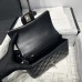 Chanel small Classic Flap with Handle Lambskin Black Gold Hardware Top Handle Shoulder Bag AS2431