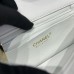 Chanel small Classic Flap with Handle Lambskin White Gold Hardware Top Handle Shoulder Bag AS2431