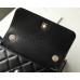 Chanel Trendy Flap Top Handle Bag 25cm Lambskin Black Silver Hardware Shoulder Bag A92236