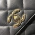 Chanel Trendy Flap Top Handle Bag 25cm Lambskin Black light Gold Hardware Shoulder Bag A92236