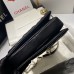 Chanel Trendy Flap Top Handle Bag 25cm Lambskin Black light Gold Hardware Shoulder Bag A92236