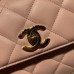 Chanel Trendy Flap Top Handle Bag 25cm Lambskin Light Pink light Gold Hardware Shoulder Bag A92236