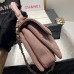 Chanel Trendy Flap Top Handle Bag 25cm Lambskin Light Pink light Gold Hardware Shoulder Bag A92236