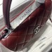 Chanel Trendy Flap Top Handle Bag 25cm Lambskin Red Silver Hardware Shoulder Bag A92236