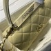 Chanel Trendy Flap Top Handle Bag 25cm Lambskin Yellow Light Gold Hardware Shoulder Bag A92236