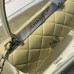Chanel Trendy Flap Top Handle Bag 25cm Lambskin Yellow Silver Hardware Shoulder Bag A92236