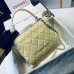 Chanel Trendy Flap Top Handle Bag 25cm Lambskin Yellow Silver Hardware Shoulder Bag A92236