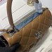Chanel Trendy Flap Top Handle Bag 25cm Lambskin Camel Silver Hareware Shoulder Bag A92236