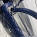 Chanel Trendy Flap Top Handle Bag 25cm Lambskin Blue Silver Hardware Shoulder Bag A92236