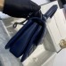 Chanel Trendy Flap Top Handle Bag 25cm Lambskin Blue Silver Hardware Shoulder Bag A92236