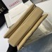 Chanel Trendy Flap Top Handle Bag 25cm Lambskin Beige Silver Hardware Shoulder Bag A92236
