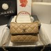 Chanel Trendy Flap Top Handle Bag 25cm Lambskin Dark Beige Light Gold Hardware Shoulder Bag A92236