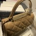Chanel Trendy Flap Top Handle Bag 25cm Lambskin Dark Beige Light Gold Hardware Shoulder Bag A92236