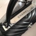 Chanel Trendy Flap Top Handle Bag 25cm Lambskin Black Silver Hardware Shoulder Bag A92236
