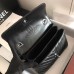 Chanel Trendy Flap Top Handle Bag 25cm Lambskin Black Silver Hardware Shoulder Bag A92236