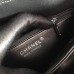 Chanel Trendy Flap Top Handle Bag 25cm Lambskin Black Silver Hardware Shoulder Bag A92236