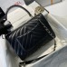 Chanel Trendy Flap Top Handle Bag 25cm Lambskin Black Light Gold Hardware Shoulder Bag A92236