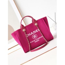 Chanel Deauville Canvas Tote Medium size Shoulder Bag AS3257