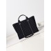 Chanel Deauville Canvas Tote Medium size Shoulder Bag AS3257