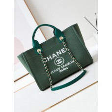 Chanel Deauville Canvas Tote Medium size Shoulder Bag AS3257