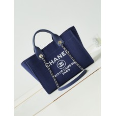 Chanel Deauville Canvas Tote Medium size Shoulder Bag AS3257