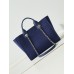 Chanel Deauville Canvas Tote Medium size Shoulder Bag AS3257