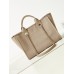 Chanel Deauville Canvas Tote Medium size Shoulder Bag AS3257