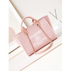 Chanel Deauville Canvas Tote Medium size Shoulder Bag AS3257
