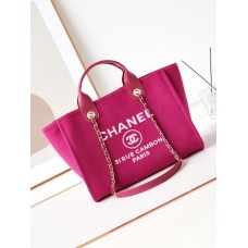 Chanel Deauville Canvas Tote Medium size Shoulder Bag AS3257