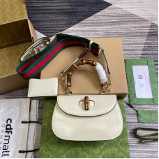 Gucci GG Bamboo 675797 Top Handle Handbag Crossbody Bag GGBGA06