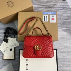 Gucci GG Marmont 498110 Top Handle Handbag Crossbody Bag GGBGA18
