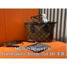 Louis Vuitton LV Neverfull Bandouliere Inside Out BB M12099 Tote Shoulder Bag Shopping Bag LLBGJ16
