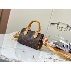 Louis Vuitton LV Nano Speedy M81085 Shoulder Bag Top Handle Bag LLBGL04