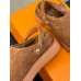 Louis Vuitton Fur Flat Shoes Women's Shoes for Winter LSHED05