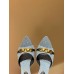 Yves Saint Lauren YSL High Heel Shoes for Summer 4cm Women's Sandals Slides YSSHA03