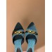 Yves Saint Lauren YSL High Heel Shoes for Summer 4cm Women's Sandals Slides YSSHA04