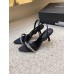 Yves Saint Lauren YSL High Heel Shoes for Summer 7.5cm Women's Sandals Slides YSSHA14