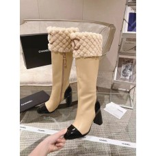Chanel Women's Shoes Heigh Heel Tall Boots 8.5cm HXSCHD17