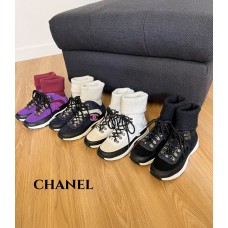 Chanel Women's Sneakers Lace Up Shoes HXSCHA58
