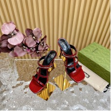 Gucci High Heel Shoes for Summer 9.5cm Women's Sandals Slides GGSHA07